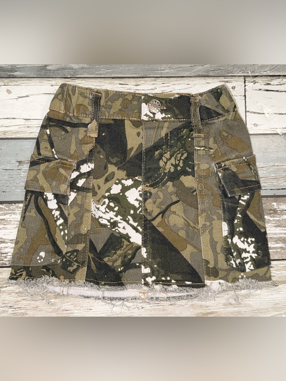Cargo Camouflage Mini Skirt 9-12m